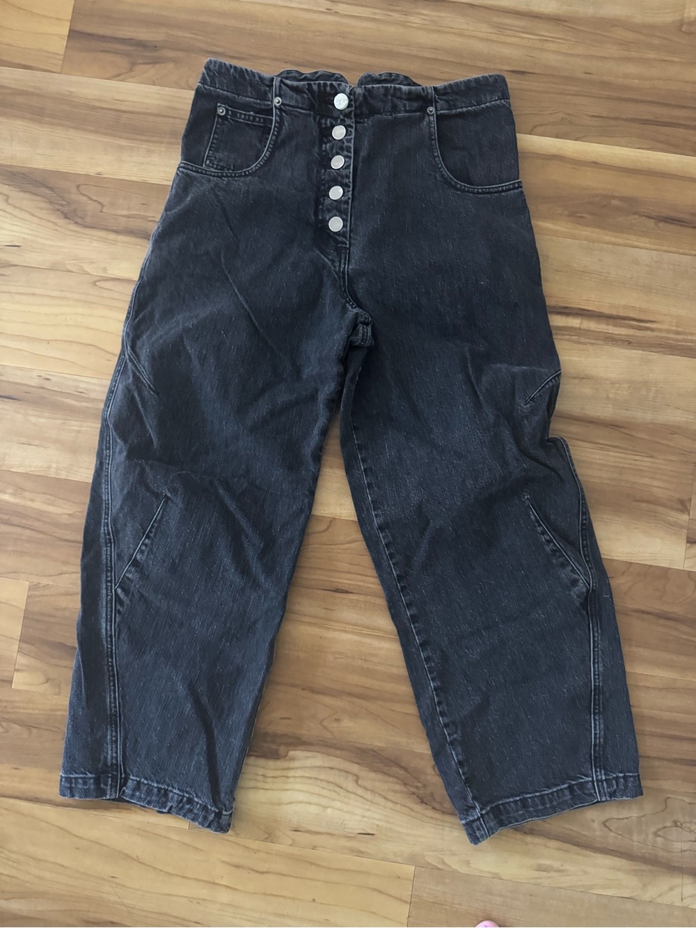 Rachel Comey Black Relaxed-Waist Jeans
